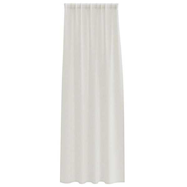 vidaXL Κουρτίνες με κουρτίνες 2 pcs Κρεμ 140 x 225 cm Πολυεστέρας