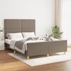 vidaXL Σκελετός Κρεβατιού Χωρίς Στρώμα Taupe 140x200 εκ. Υφασμάτινο