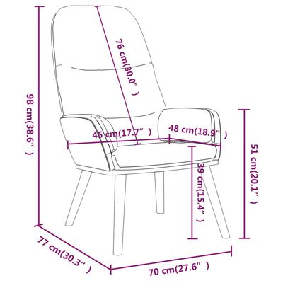 vidaXL Πολυθρόνα Relax Μπλε Υφασμάτινη