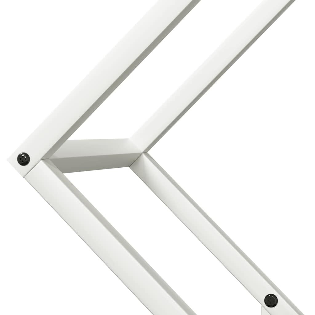 vidaXL Ράφι για καυσόξυλα Λευκό 60x25x60 cm Ατσάλι ψυχρής έλασης