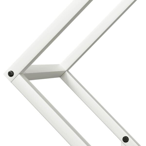 vidaXL Ράφι για καυσόξυλα Λευκό 60x25x60 cm Ατσάλι ψυχρής έλασης