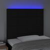 vidaXL Κεφαλάρι Κρεβατιού LED Μαύρο 100x5x118/128 εκ. Υφασμάτινο