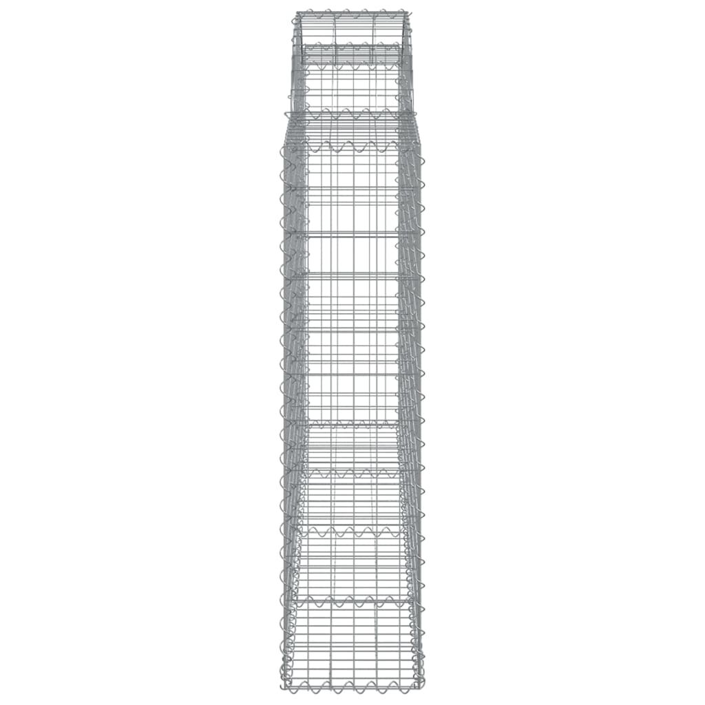 vidaXL Συρματοκιβώτια Τοξωτά 10 τεμ. 200x30x120/140 εκ. Γαλβαν. Ατσάλι