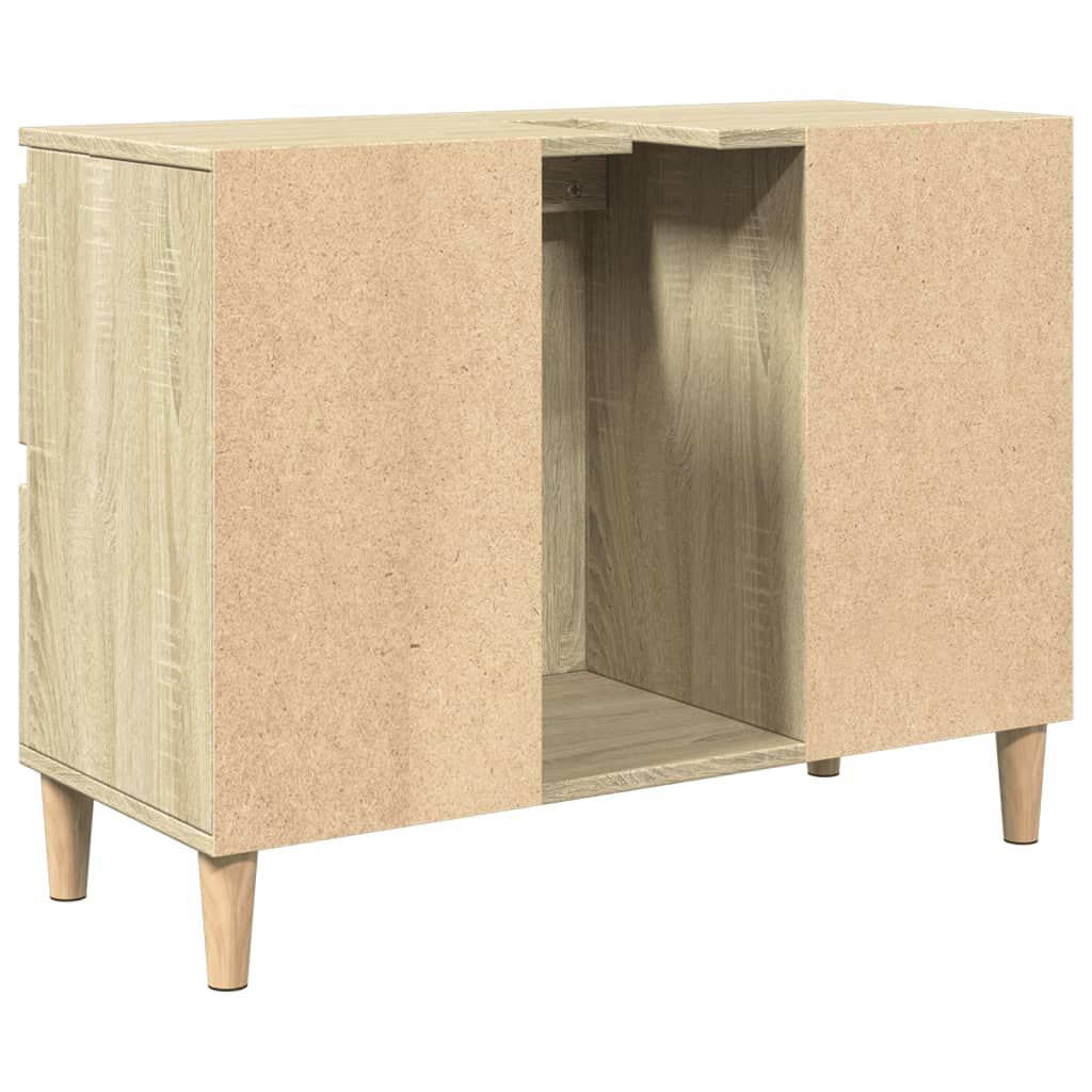vidaXL Ντουλάπι Νιπτήρα Sonoma Δρυς 80x33x60 εκ. Επεξεργασμένο Ξύλο