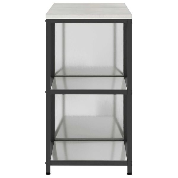 vidaXL Σετ Αποθήκευσης Κουζίνας με ράφι 2 pcs Ασημί 120 x 50 x 92 εκ.
