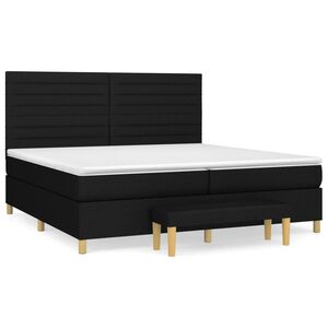 vidaXL &Kappa;&rho;&epsilon;&beta;ά&tau;&iota; Boxspring &mu;&epsilon; &Sigma;&tau;&rho;ώ&mu;&alpha; &Mu;&alpha;ύ&rho;&omicron; 200x200 &epsilon;&kappa;. &Upsilon;&phi;&alpha;&sigma;&mu;ά&tau;&iota;&nu;&omicron;