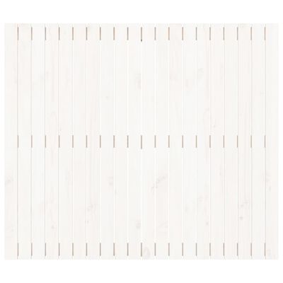 vidaXL Κεφαλάρι Τοίχου Λευκό 127,5x3x110 εκ. από Μασίφ Ξύλο Πεύκου