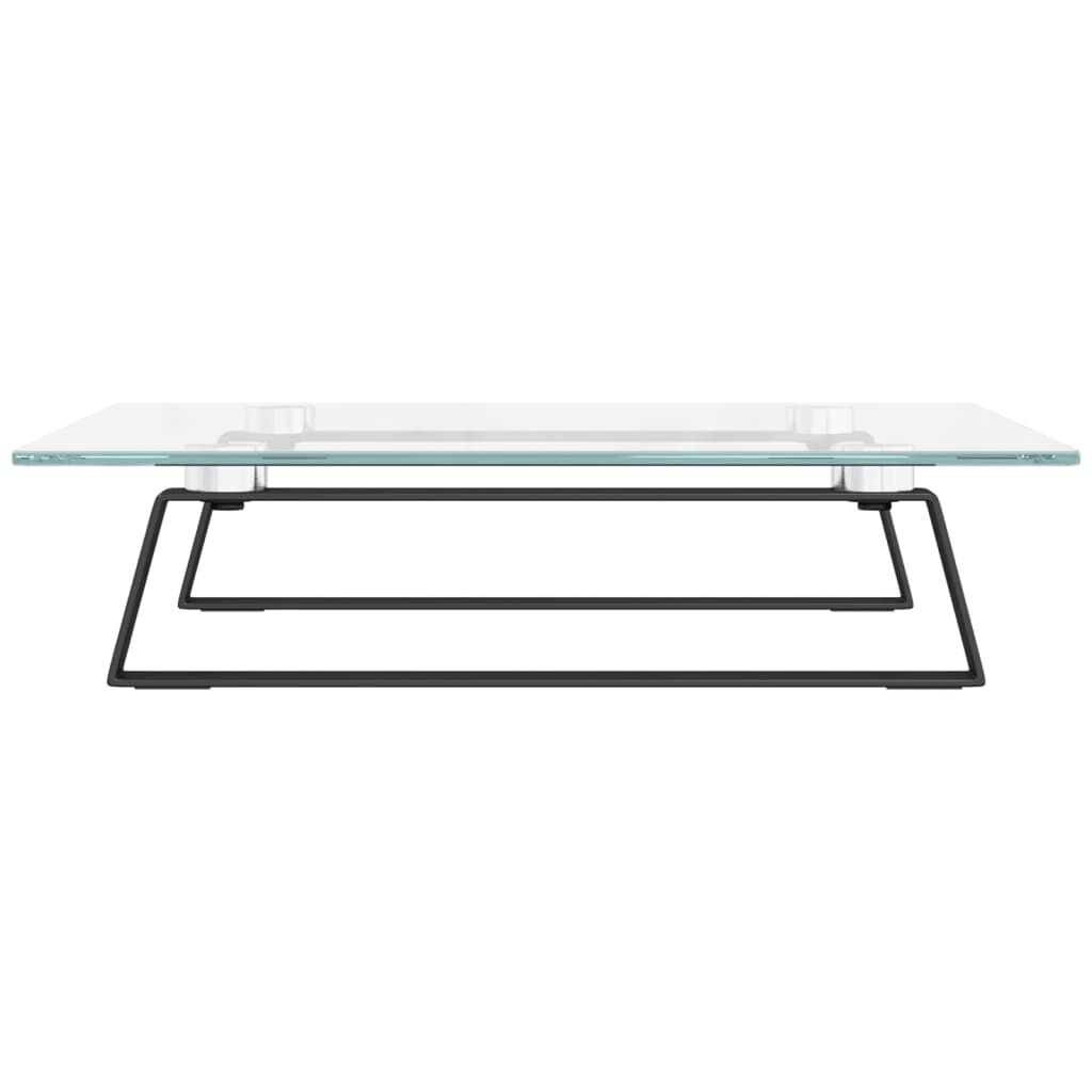 vidaXL Βάση Οθόνης Μαύρη 40x35x8 εκ. από Ψημένο Γυαλί και Μέταλλο