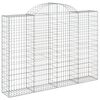 vidaXL Συρματοκιβώτια Τοξωτά 4 τεμ. 200x30x140/160 εκ. Γαλβαν. Ατσάλι
