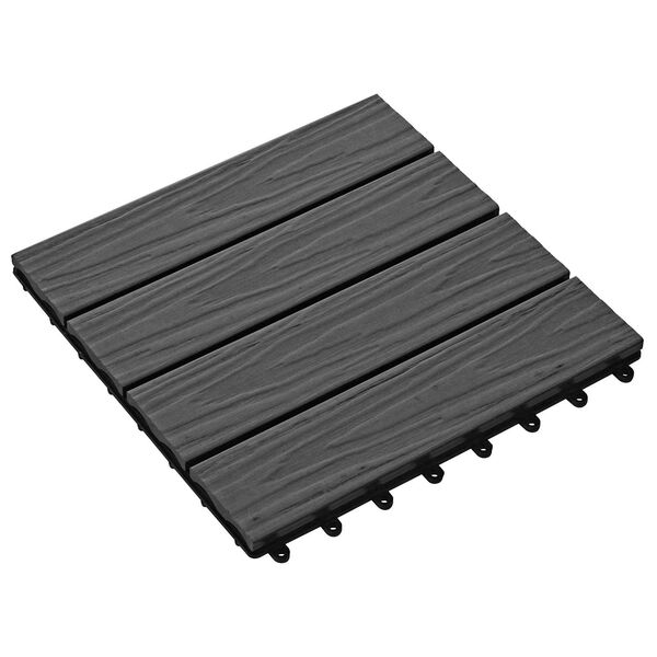 vidaXL &Pi;&lambda;ά&kappa;&alpha; &Kappa;&alpha;&tau;&alpha;&sigma;&kappa;&epsilon;&upsilon;ή&sigmaf; 3D &Sigma;&chi;&epsilon;&delta;ί&alpha;&sigma;&eta; 11 pcs &Mu;&alpha;ύ&rho;&omicron; 30 x 30 cm WPC