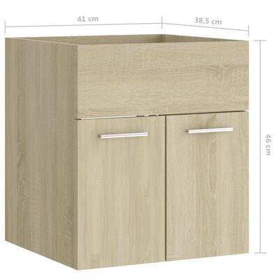 vidaXL Ντουλάπι Νιπτήρα Sonoma Δρυς 41 x 38,5 x 46 εκ. από Μοριοσανίδα