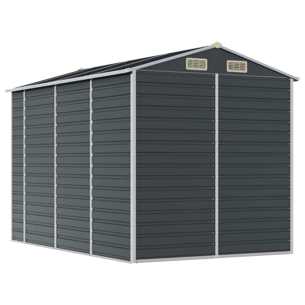 vidaXL Αποθήκη Κήπου Ανθρακί 191x300x198 εκ. Γαλβανισμένο Ατσάλι
