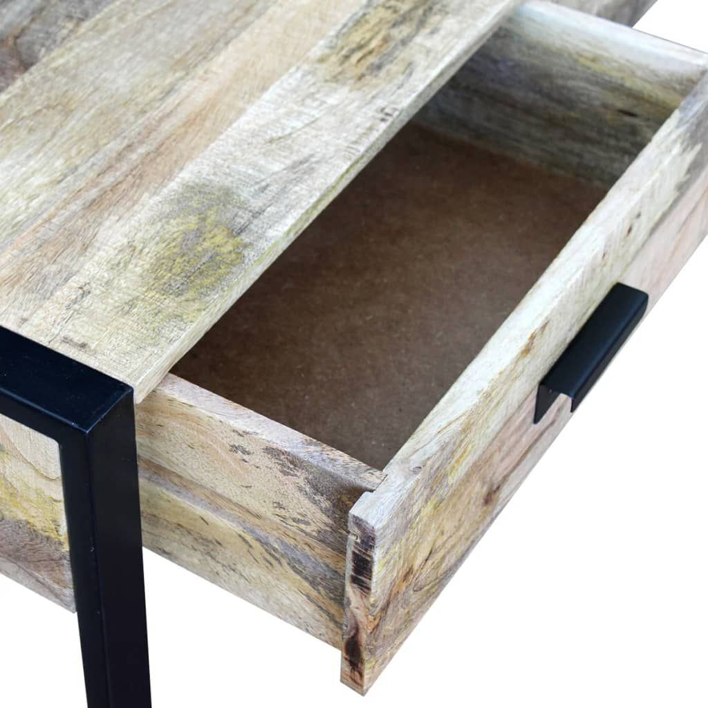 vidaXL Τραπεζάκι Σαλονιού με 2 Συρτάρια 100x60x40 εκ Μασίφ Ξύλο Μάνγκο