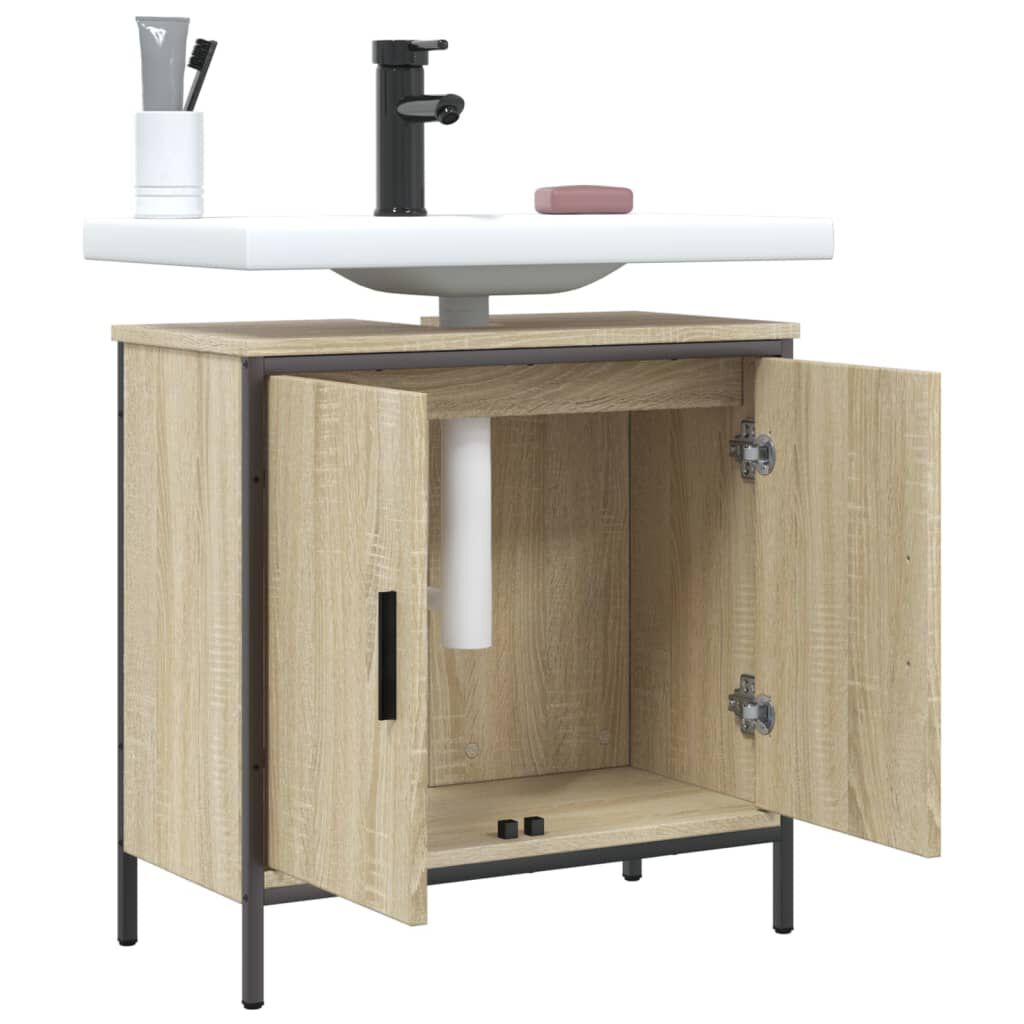 vidaXL Ντουλάπι Νιπτήρα Μπάνιου Sonoma Δρυς 60x30x60 εκ. Επεξ. Ξύλο