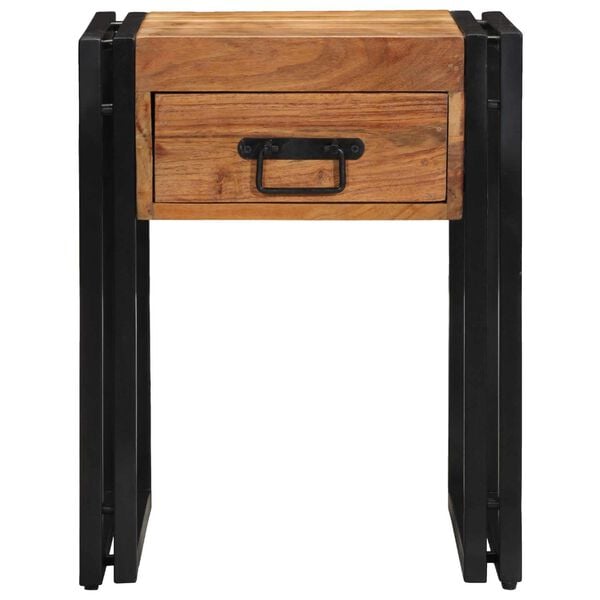 vidaXL End Table &Kappa;&alpha;&phi;έ &kappa;&alpha;&iota; &Mu;&alpha;ύ&rho;&omicron; 40 x 40 x 50 cm &Sigma;&tau;&epsilon;&rho;&epsilon;ό &Xi;ύ&lambda;&omicron; &Alpha;&kappa;&alpha;&kappa;ί&alpha;&sigmaf;