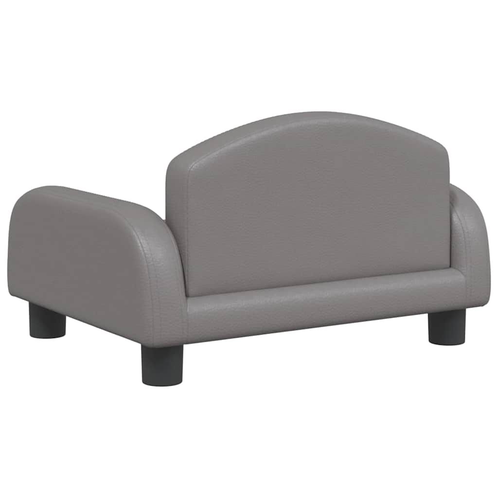 vidaXL Κρεβάτι Σκύλου Γκρι 50x40x30 εκ. από Συνθετικό Δέρμα