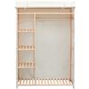 vidaXL Ντουλάπα 110 x 40 x 170 εκ. από Ύφασμα και Ξύλο Πεύκου