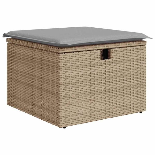 vidaXL Σετ Καναπέ Κήπου 4 pcs Μπεζ 55 x 62 x 69 εκ Πολυ ράταν