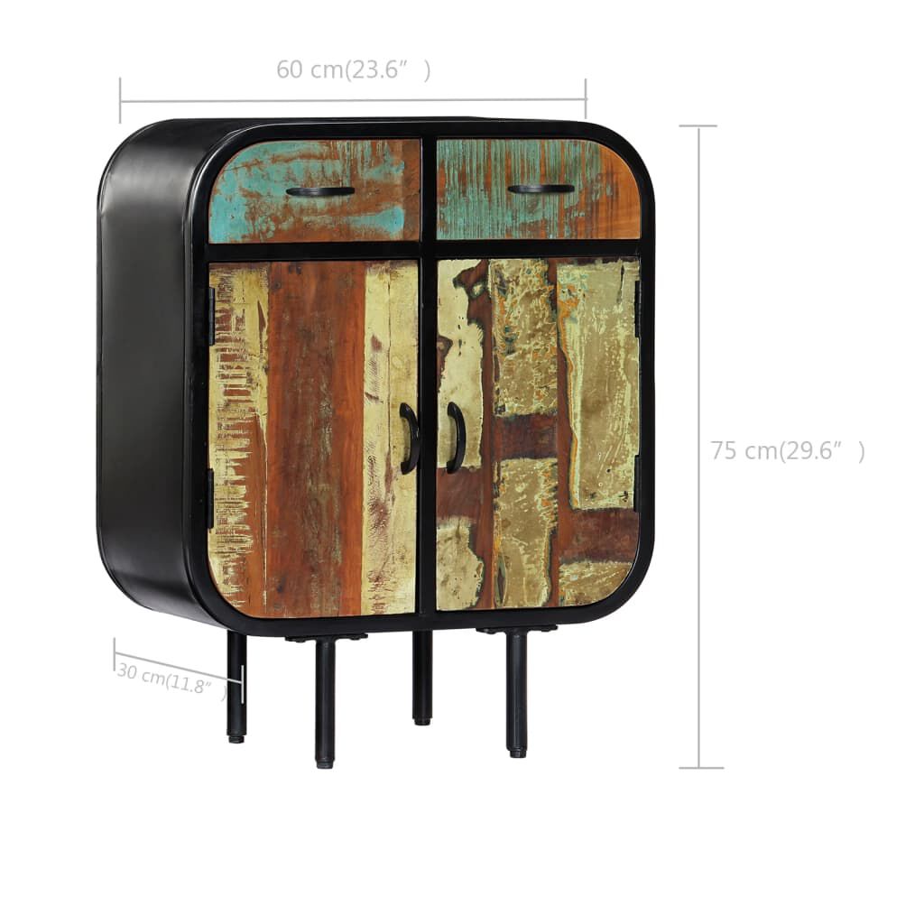 vidaXL Μπουφές Ψηλός 60 x 30 x 75 εκ. από Μασίφ Ανακυκλωμένο Ξύλο