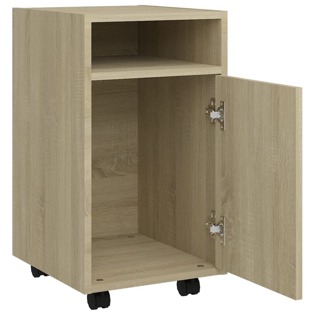 vidaXL Βοηθητ. Ντουλάπι με Τροχούς Sonoma Δρύς 33x38x60 εκ Επεξ. Ξύλο