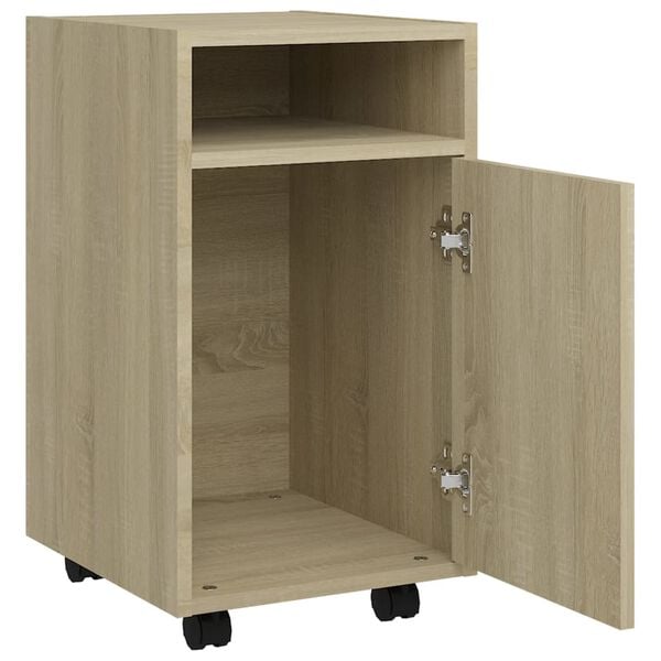 vidaXL Βοηθητ. Ντουλάπι με Τροχούς Sonoma Δρύς 33x38x60 εκ Επεξ. Ξύλο