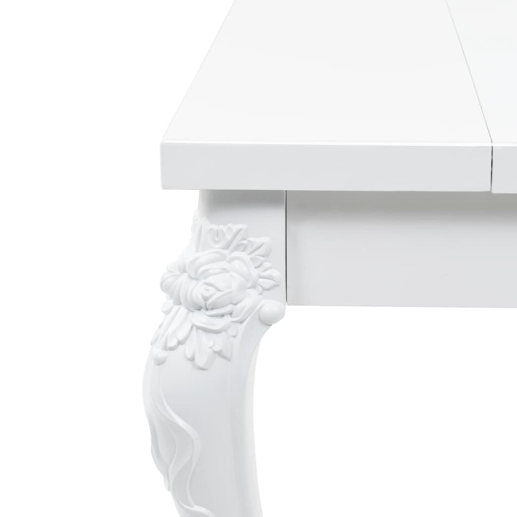vidaXL Τραπεζαρία Γυαλιστερή Λευκή 179 x 89 x 81 εκ.