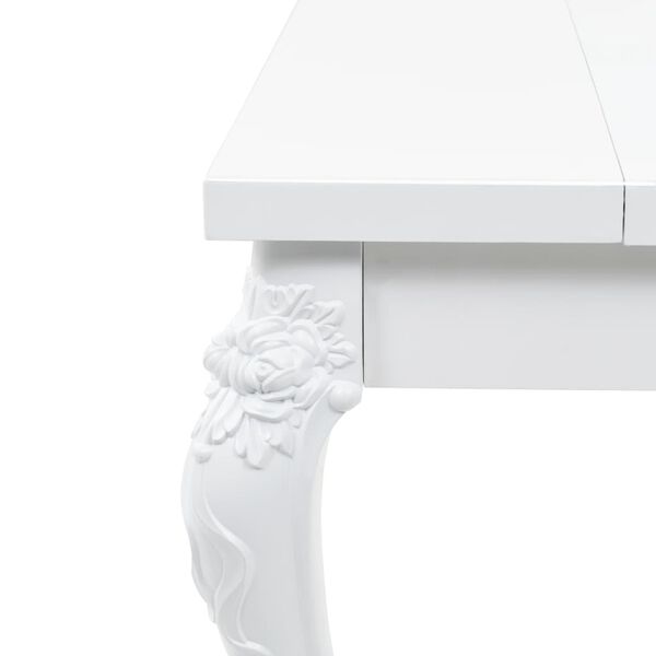 vidaXL Τραπεζαρία Γυαλιστερή Λευκή 179 x 89 x 81 εκ.