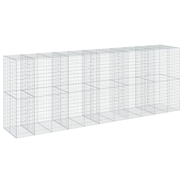 vidaXL Συρματοκιβώτιο με Κάλυμμα 550x100x200εκ από Γαλβανισμένο Χάλυβα