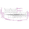vidaXL Πλαίσιο Κρεβατιού με Κεφαλάρι&Ποδαρικό Μαύρο 135x190εκ. Μέταλλο