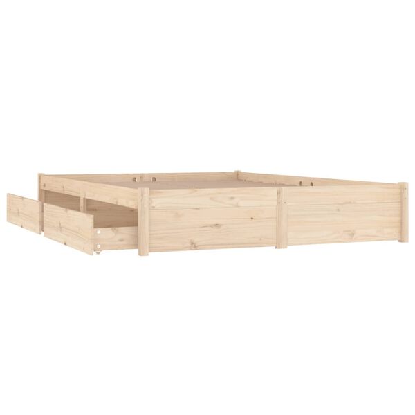 vidaXL Πλαίσιο Κρεβατιού με Συρτάρια 140 x 200 εκ.