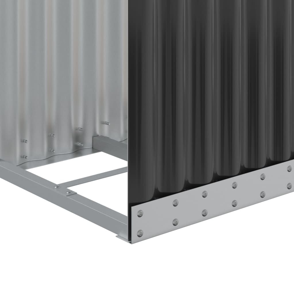 vidaXL Ξυλοθήκη Ανθρακί 40 x 45 x 170 εκ. από Γαλβανισμένο Ατσάλι