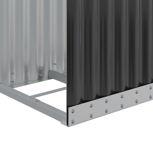 vidaXL Ξυλοθήκη Ανθρακί 40 x 45 x 170 εκ. από Γαλβανισμένο Ατσάλι