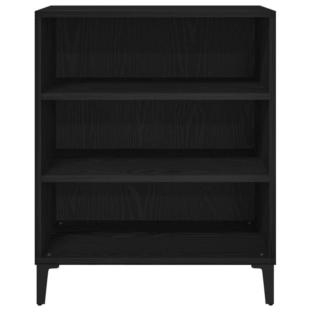 vidaXL Πλαϊνό γραφείο Μαύρο Δρυς 57x35x70 εκ, Φτιαγμένο από ξύλο