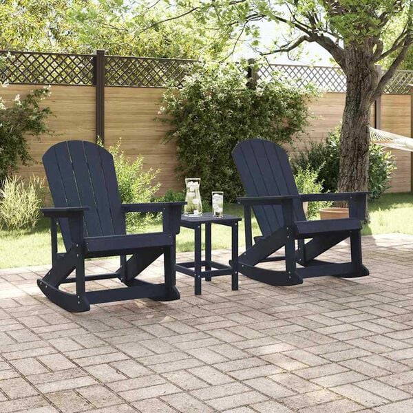 vidaXL Καρέκλες Ροκάντας Adirondack 2 pcs Ναυτικό μπλε HDPE