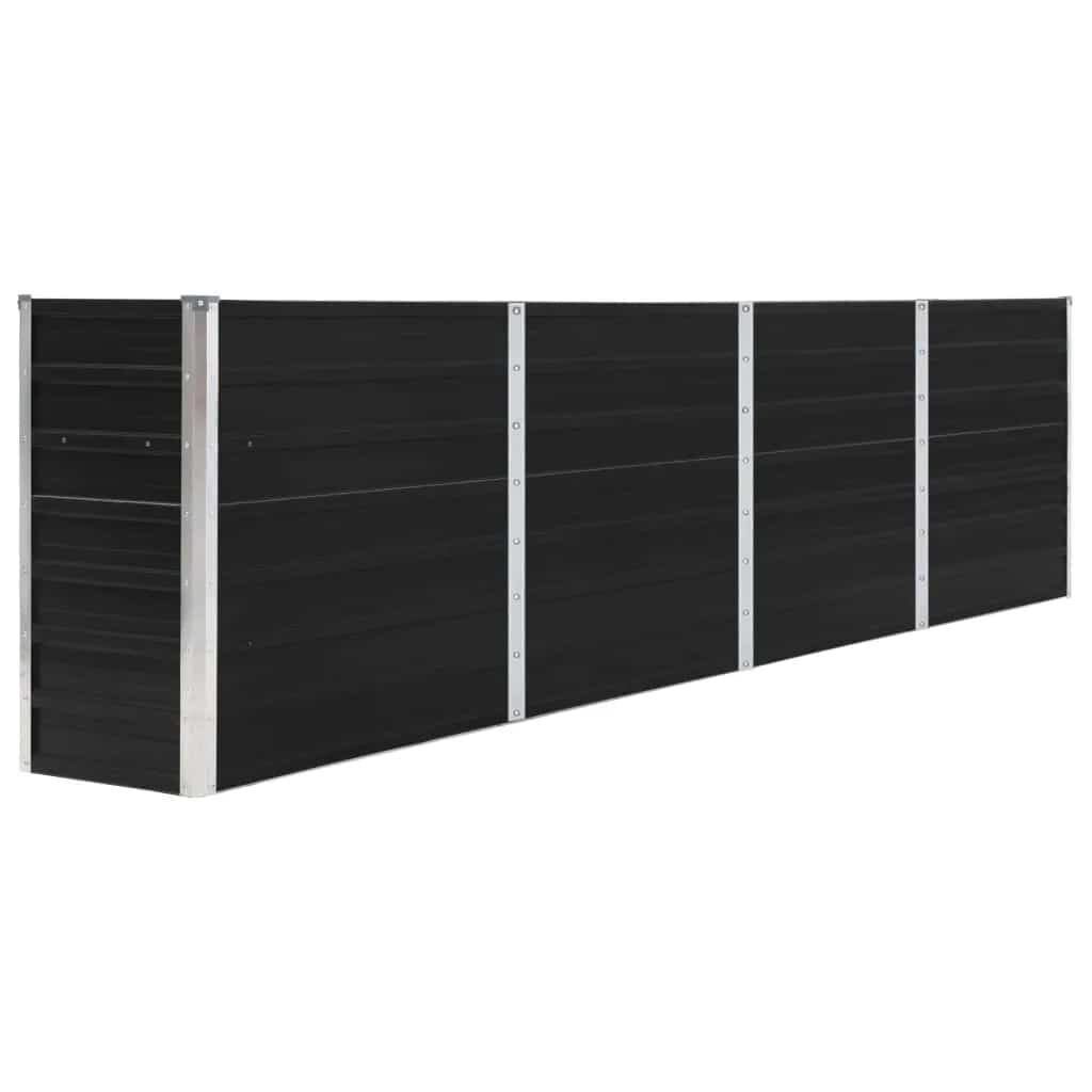 vidaXL Ζαρντινιέρα Ψηλή Ανθρακί 320x40x77 εκ. Γαλβανισμένος Χάλυβας
