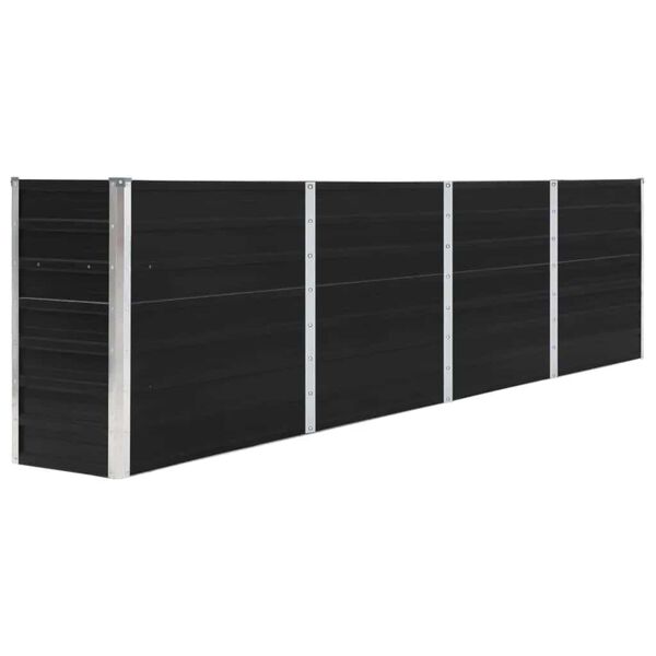 vidaXL Ζαρντινιέρα Ψηλή Ανθρακί 320x40x77 εκ. Γαλβανισμένος Χάλυβας
