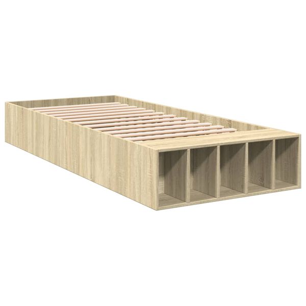 vidaXL Πλαίσιο Κρεβατιού Sonoma Δρυς 90x200 εκ. Επεξεργασμένο Ξύλο