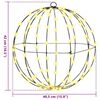 vidaXL Μπάλα με 192 LED 2 pcs Θερμό λευκό 40 cm Μέταλλο