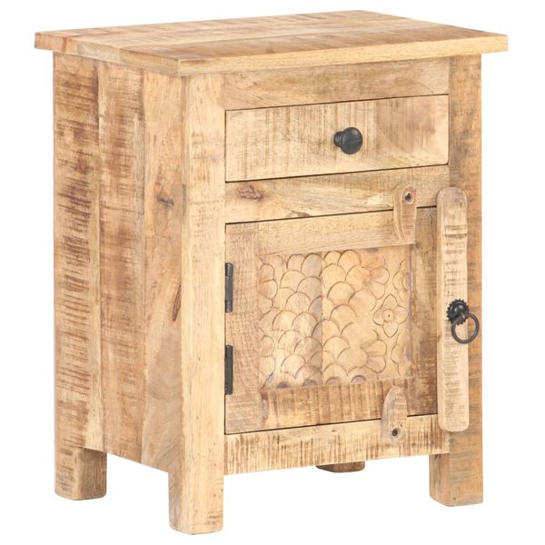 vidaXL Κομοδίνο 40 x 30 x 50 εκ. από Ακατέργαστο Ξύλο Μάνγκο