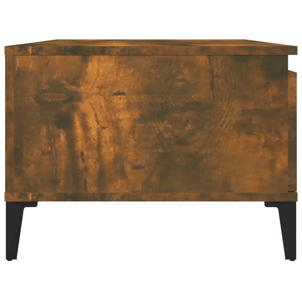vidaXL Τραπεζάκι Σαλονιού Καπνιστή Δρυς 90x50x36,5 εκ. Επεξεργ. Ξύλο