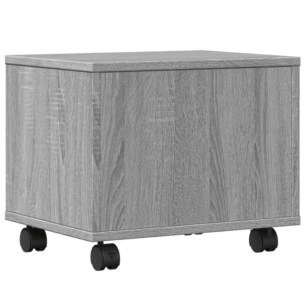 vidaXL Βάση Εκτυπωτή με Ρόδες Γκρι Sonoma 41x32x34,5 εκ.