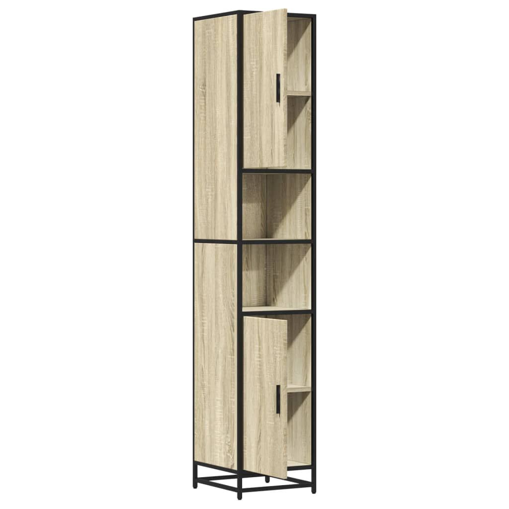 vidaXL Ντουλάπι μπάνιου Sonoma Oak 35x37,5x188,5 cm