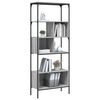 vidaXL Βιβλιοθήκη 5 Επιπέδων Γκρι Sonoma 76x33x188,5 εκ. Επεξεργ. Ξύλο