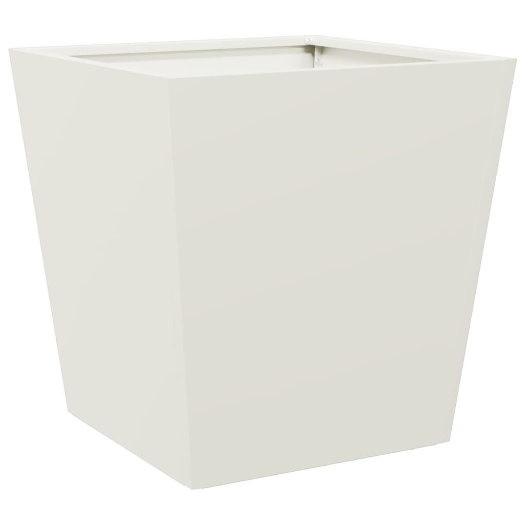 vidaXL Ζαρντινιέρα Λευκή 40 x 40 x 40 εκ. από Ατσάλι