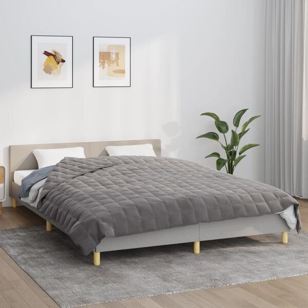 vidaXL Κουβέρτα Βαρύτητας Γκρι 220 x 240 εκ. 15 κ. Υφασμάτινη