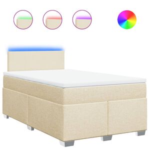 vidaXL &Kappa;&rho;&epsilon;&beta;ά&tau;&iota; Boxspring &mu;&epsilon; &Sigma;&tau;&rho;ώ&mu;&alpha; &Kappa;&rho;&epsilon;&mu; 120x200 &epsilon;&kappa;. &Upsilon;&phi;&alpha;&sigma;&mu;ά&tau;&iota;&nu;&omicron;