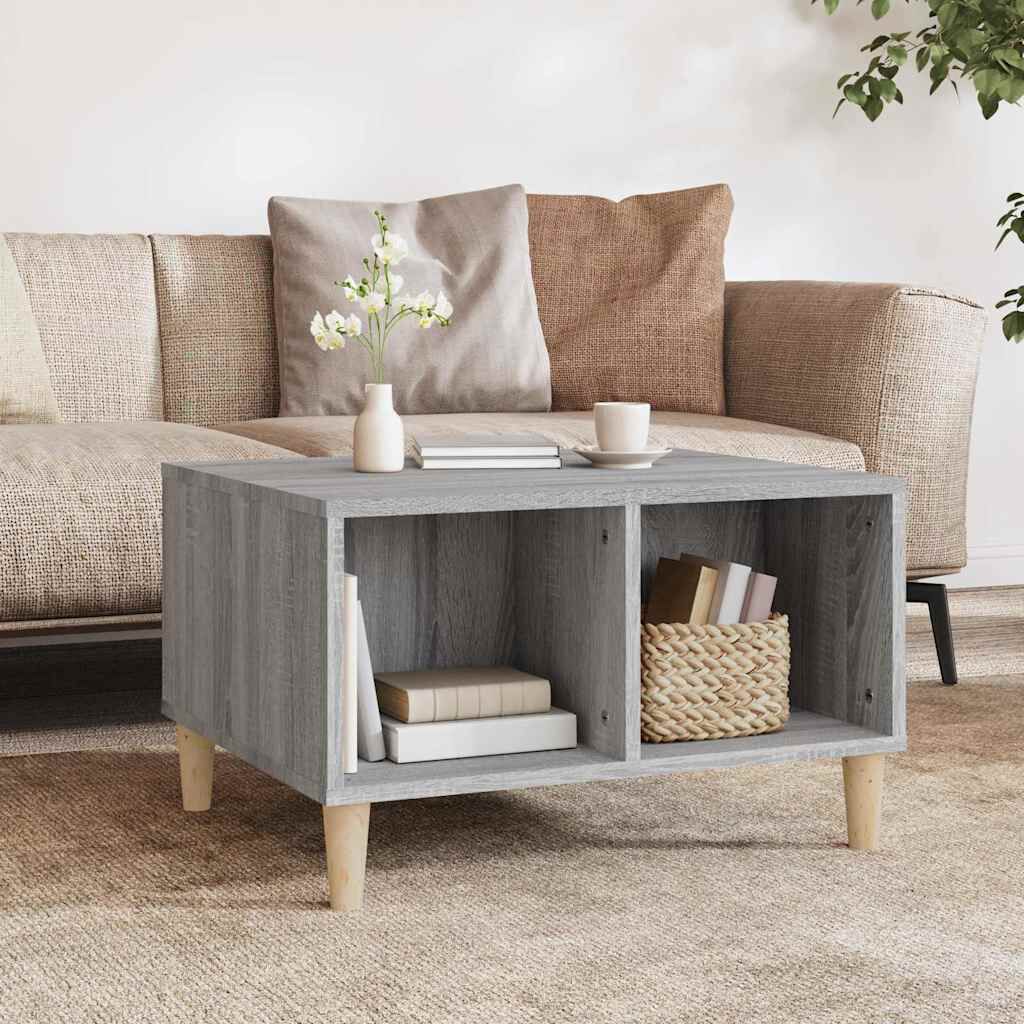 vidaXL Τραπεζάκι Σαλονιού Γκρι Sonoma 60x50x36,5εκ. Επεξεργασμένο Ξύλο