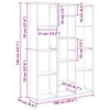 vidaXL Διαχωριστικό/Βιβλιοθήκη Λευκό 100x24x140 εκ. από Επεξ. Ξύλο