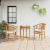 vidaXL Καρέκλες Κήπου 2 pcs Καφέ 63 x 58 x 89 εκ. Μασίφ ξύλο teak