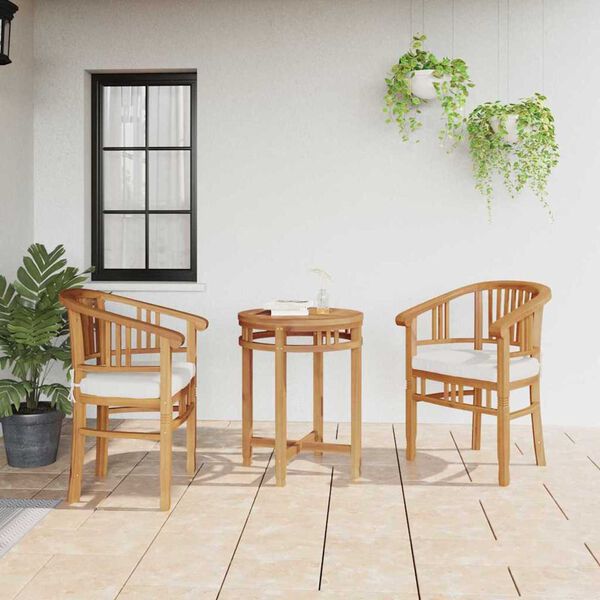 vidaXL Καρέκλες Κήπου 2 pcs Καφέ 63 x 58 x 89 εκ. Μασίφ ξύλο teak